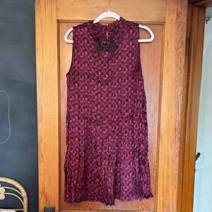 Marc by Marc Jacobs Black and Magenta Sleeveless Bow-Detail Dress size 12